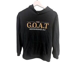Muhammad Ali The GOAT Black Graphic Hoodie Kids Pullover Sweatshirt Boxing Logo